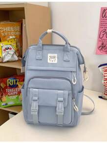 Women's School Backpack With Protection, Large Capacity, Version - 藍色 - 查看 4