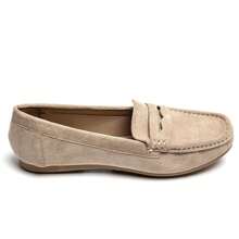 Giày lười đế bằng dành cho nữ | Giày lười thoải mái - Màu Khaki - Xem 2