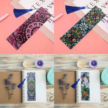 1set Diamond Art Bookmark Kit, 5D Flower & Birds Pattern Diamond Painting Bookmark For Books, Beautiful And Practical For Marking Reading Progress - Multicolor - View 3