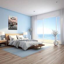 Scena di Venezia con gondola e ponte sull'acqua. Grande dipinto a olio con cornice in legno, decorazione per la casa, dipinto a parete, camera da letto, bagno, soggiorno, ufficio, cucina, regali di Natale - 1 pezzo
