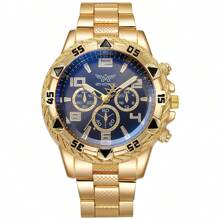 1pc New Arrival Men's Watch, Quartz Watch With Faux Chronograph Dial, Stylish And Sporty Large Dial - Multicolor - View 2