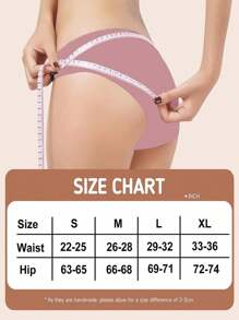 5-pack solid seamless briefs, simple and comfortable breathable stretch briefs, women's underwear women's underwear full coverage briefs - Multicolor - Ver 5