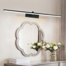 1 件 40/60/80/100CM 易于安装防水铁质 LED 镜前灯简约黑白中性灯长条壁灯适用于浴室梳妆台卧室 LED 平板灯现代家居装饰灯具 - 多色 - 查看 7