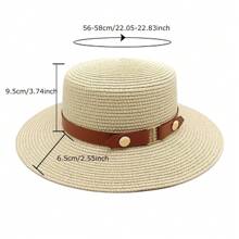 1 Pc Retro British Style UV Protection Leather Strap Beach Sun Visor Cap