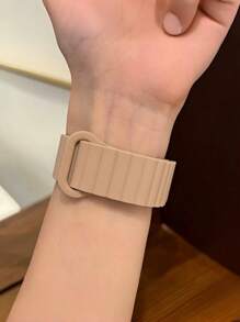 18mm 20mm 22mm Silicone Magnetic Strap Compatible With Samsung Galaxy Watch 3/4/5/6, GT4/3, Garmin, Amazfit