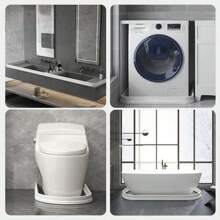 Barrera de ducha de silicona de goma, tapón de agua, tira impermeable para baño, tira de retención de agua, tira de sellado inferior de puerta flexible - Gris - Ver 6