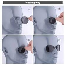 1-2PCS Clip On Nose Glasses Round Rimless Matrix Morpheus Mini Frameless Vintage Men Eyeglasses - أبيض - مشاهدة 7