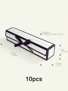 10个/5个/1个赫本风格简约黑白蝴蝶结礼盒，丝带高端礼品包装盒，蓝色花卉蝴蝶结礼盒，长方形珠宝盒，巧克力和零食礼盒，适合母亲节、夏季婚礼、父亲节、开学季教师节、日常及节日派对、圣诞节等场合。 - 長條形禮物盒 - 查看 17