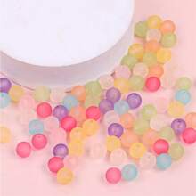 1 Pack 800pcs 6mm Frosted Round Loose Acrylic Craft Beads For Jewelry Making, Earrings, Bracelets, Necklaces, Keychains, Sewing Crafts