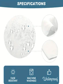 1 pezzo Tovaglia con design floreale di luna e lanterna, semplice e fresca, molto adatta per raduni familiari, decorazioni per tavoli da pranzo e decorazioni per le festività - Multicolore - Visualizzare 8