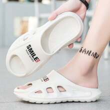 男士防滑耐磨加厚EVA增高拖鞋春夏新款休闲运动款适合室内/户外及海滩 - 白色 - 查看 9