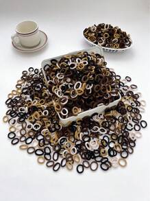 400pcs Women's Small Hair Tie Set, With A Variety Of Colors, Sweet And Cute, High Elasticity, Tied In Ponytails And Braids, Suitable For Daily Casual Use, And A Gift For Girlfriends