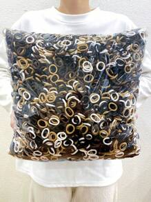 400pcs Women's Small Hair Tie Set, With A Variety Of Colors, Sweet And Cute, High Elasticity, Tied In Ponytails And Braids, Suitable For Daily Casual Use, And A Gift For Girlfriends