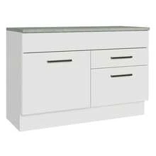 Gabinete Bajo Cocina Madesa Agata 120cm Con Encimera Bb Color Blanco - Blanco - Ver 1