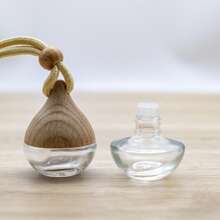 pthcrsdyn 1/10 chiếc 6ml Chai khuếch tán tinh dầu hình trái tim/tròn trong suốt, Chai nước hoa thủy tinh treo, Chai nước hoa hình vuông có thể nạp lại cho ô tô, Phong cách tối giản cho máy lọc không khí ô tô, gia đình, văn phòng, đám cưới, tiệc tùng, trang trí Giáng sinh, tận hưởng hương thơm tươi mát và bầu không khí - Hình giọt nước trong suốt - Xem 5