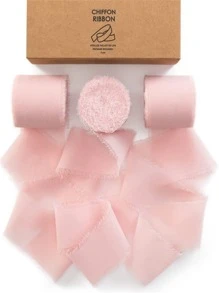 1 Roll / 5 Meters High-Quality Handmade Chiffon Satin Ribbon, Versatile Use For Gift Packaging, Bows, Wedding Invitations, Bouquet Ribbons, DIY Crafts, Christmas Decorations, DIY Home Decor, Wedding Party Bouquet Supplies And Gifts