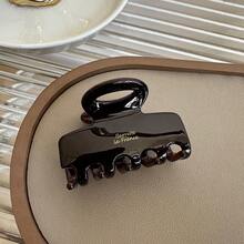 新款高端韩版金标优雅中号发爪发夹 - 彩色 - 查看 6