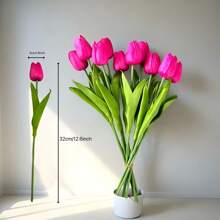 3 pièces/set Fleurs de tulipe artificielles, accents de décoration pour la maison pour le salon et la chambre à coucher