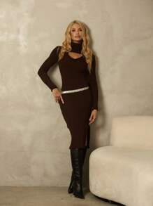 Vestido Maiara - Marrom - Visão 2