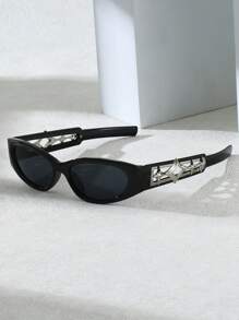 Y2K Fashion Okulary Modowe Z Unikalnym Wzorem Pustych Nóg, Styl Retro Kociego Oka, Europejskie I Amerykańskie Personalizowane