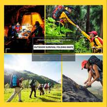 AK47 Flipper Pocket Knife, AK47 Pocket Folding Knife, Tactical Knife For Camping Hunting Survival Indoor And Outdoor Activities Mens Gift-Ideal For Hiking, Fishing, Emergency, EDC Tactical Tool Knife - Brown Wood Grain - View 9