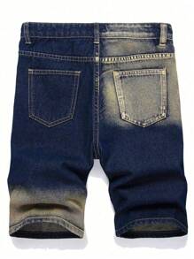 Distressed jeansshorts för tonårspojkar, moderiktiga - Mediumtvätt - Visa 2