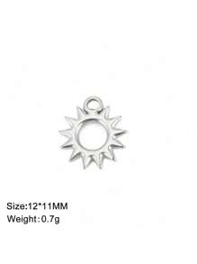 1 peça de aço inoxidável bonito mini sol e estrela do mar pingente, faça você mesmo jóias fazendo acessório para pulseira, colar, brincos
