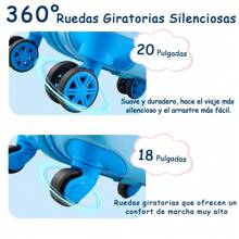 Juego De Maletas De Viaje 10kg Para Niños Equipaje Infantil - Azul Marino - Ver 4