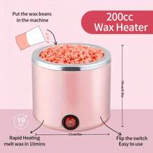 Máquina de calentador de cera de 200cc para depilación de manos, pies y Body, SPA, olla de cera de parafina para epilación