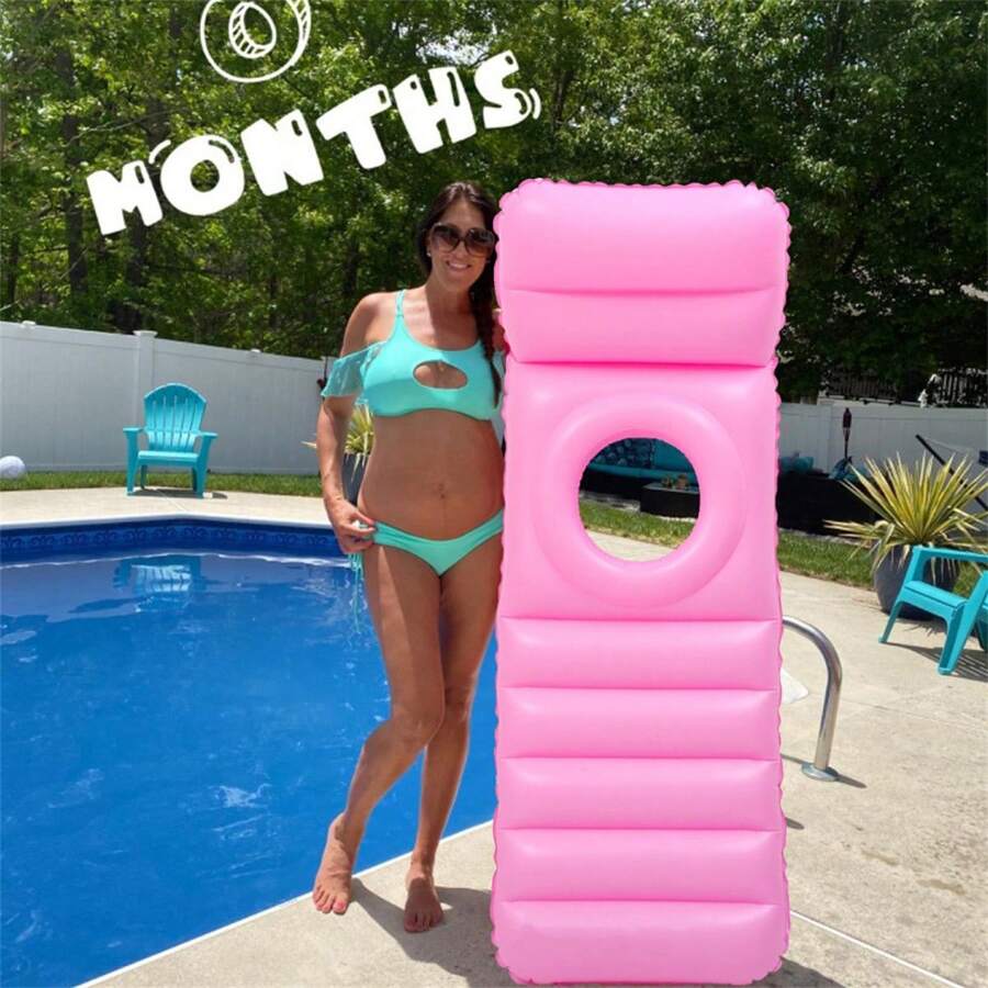 1 pieza Colchoneta de aire inflable, cama flotante para mujeres embarazadas, esterilla de yoga para playa/piscina exterior, de verano