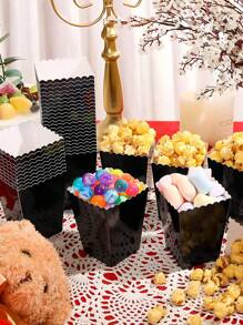 48/36PCS/24PCS/15PCS/12PCS/1PC/White Popcorn Boxes, 2 X 4.5 X 3 Inch Mini Popcorn Boxes For Movie Night DecorationsChristmas / Halloween - Multicolor - View 6