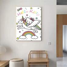 Sanrio 1PC Sheet Hello Kitty Poster Decorative Poster Single Art Print Poster Bedroom Living Room Kitchen Hallway Ideal Gift, Wall Art, Wall Decor, Fall Decor, Room Decor, Birthday Decor, Gift, Valentine's Day Gift,No Frame