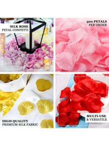 1000pcs Artificial Fabric Rose Petals, Suitable For Romantic Wedding Decoration, Bedroom Decoration, Wedding Aisle, Wedding Guest Tables, Wedding Room Decoration, Birthday Party Decoration