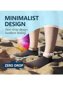 Unisex Lightweight Water Socks For Men Women, Quick-Drying Breathable Non-Slip Soft Beach Socks, Suitable For Swimming Pools, Beach Swimming, Boating, Hiking, Surfing And Hiking,Non-Slip Diving Socks, Snorkeling Socks, Beach Socks, Sports Quick-Drying Diving Socks For Men & Women Travel Essentials Travel Accessories Vacation Summer Holiday Back To School - Black - View 2