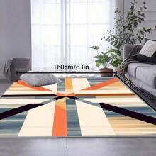Bohemian Style Solid-Color Area Rug, 700g/Sq.M Crystal Velvet Backing, 5mm Thickness, Soft Anti-Slip Washable Carpet For Living Room, Bedroom, Kitchen, Office, Indoor & Outdoor Use