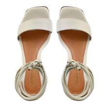 Women's High Block Heel Sandal Straps Multiple Ways To Wear - Gold - View 2