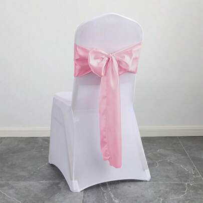 1pc Ribbon Bow Chair Back Decor For Wedding