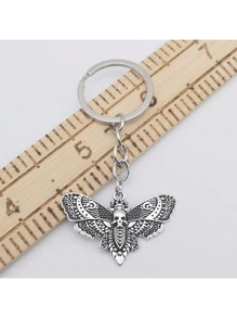 1 件哥特式死亡引文骷髅、蝴蝶、摇滚音乐爱好者钥匙扣、武器爱好者微徽章