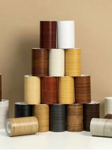 1pc 10m/393inch Realistic Wood Grain Textured Adhesive Tape, Waterproof Repair Sticker For Floor, Furniture, Baseboard, Doorframe, Window Sill