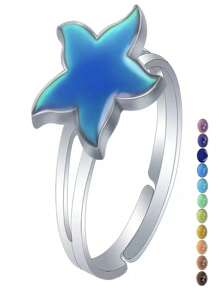 1pc Elegant Temperature-Sensitive Color Changing Ring, Changes Color Based On Temperature And Mood, Suitable For Women And Couples For Daily Wear