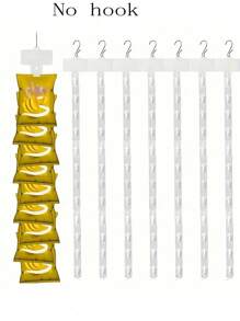 Plastikowe paski do zawieszania do ekspozycji w supermarketach, haki na półki w supermarketach - haki i klipsy do produktów, niezbędne narzędzia do supermarketów do organizowania produktów, haki nie są dołączone, przechowywanie w domu, odpowiednie do supermarketów, sypialni, salonów, kuchni, przechowywania przekąsek