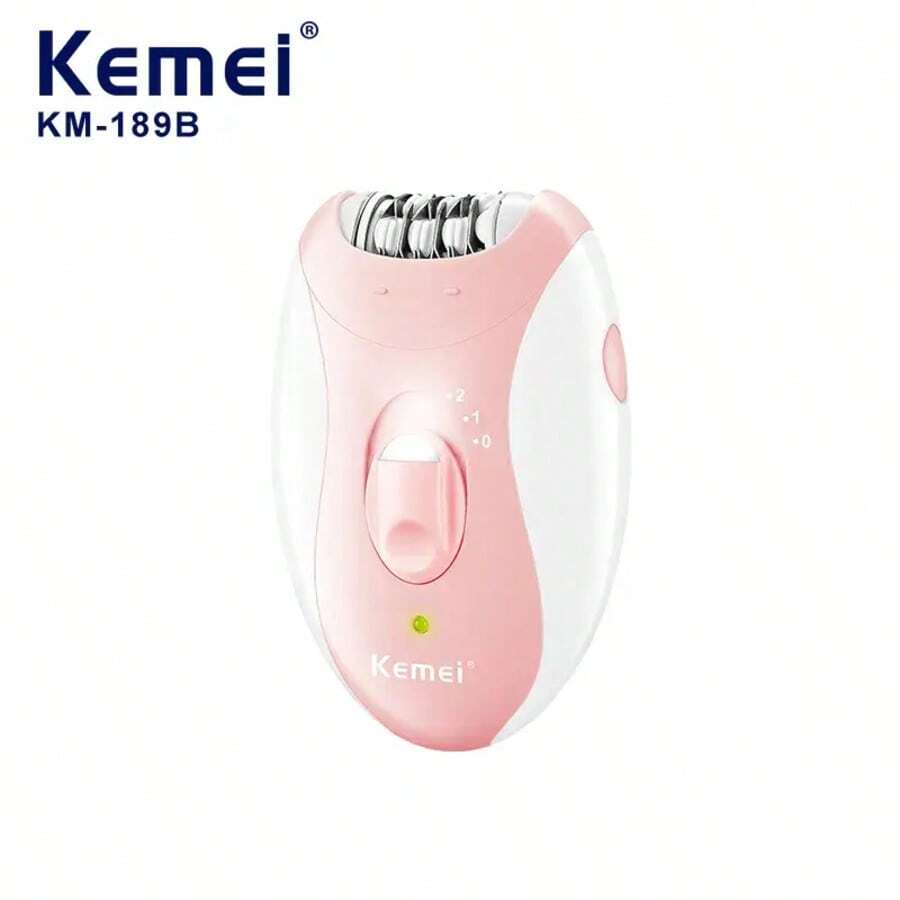 Kemei 便携式电动脱毛器 KM-189B，USB 充电式女士腿部和比基尼线剃毛器