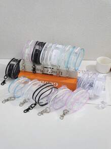 1pc Mini Clear Travel Storage Bag - Portable Organizer For Dolls With Keychain, Earphones, Cables, Lipsticks, Keys, Small Accessories With Zipper Closure, Non-Painted Edges, And No Print Design, Perfect For Travel And Daily Use Travel Essentials Travel Accessories Travel Must Haves - Multicolor - View 8