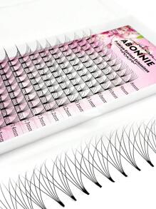 LAKANAKU 12 Hàng C Curl Abonnie Thân Ngắn Làm Sẵn Quạt Mi 0.07MM Mix 8-15mm Mi, 3D 4D 5D 6D Nga Làm Sẵn Quạt Mi Làm Sẵn Thân Gốc Nhọn Nối Mi Làm Sẵn - C - Xem 2