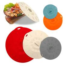 5 包硅胶碗盖硅胶微波炉盖，可重复使用耐热吸盘盖适合杯子、碗、盘子、锅、平底锅、炉灶、烤箱、冰箱洗碗机 - 彩色 - 查看 1