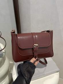 Túi đeo chéo vai tối giản màu trơn thời trang, thích hợp cho mua sắm, đựng ví, dành cho phụ nữ trẻ, sinh viên đại học, người mới đi làm, nhân viên văn phòng. Cũng thích hợp cho văn phòng, trường đại học, công việc, kinh doanh, đi lại, hoạt động ngoài trời, du lịch và dã ngoại. - Màu nâu Sô-cô-la - Xem 5