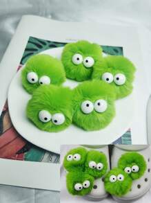 5/9/12pcs Cute Multi-Color Faux Fur Pom Poms With 3D Accessories, DIY Shoe Charms Decorations, Shoe Charm, Add Color To Shoes, Perfect For Parties, Holidays, Lovely Gift - Multicolor - View 19