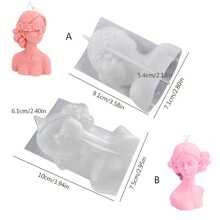 3D Blinddoek Meisje Siliconen Mal - Elegante Gesloten Ogen Vrouwelijke Lichaamsmal Voor DIY Kaarsen, Harszeep, Aromatherapie Lampen, Gips Sculpturen, Unieke Handgemaakte Woondecoratie & Cadeau Ideeën