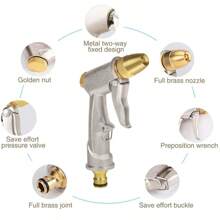 High Pressure Metal Garden Water Spray Gardening Sprayer Water Hose Jet Household Lawn Car Washing Guns Yard Watering Sprinkle