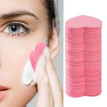 10/30/50/100 件压缩天然纤维素面部海绵套装，专业化妆清洁和去角质海绵，适用于面部护理、面膜、旅行和家庭卸妆 - 西瓜粉 - 查看 3